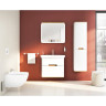 Тумба VITRA SENTO с раковиной, с 2 ящиками, 80 см, с LED подсветкой, цвет матовый белый ( ножки 61069 заказываются отдельно ) 60824